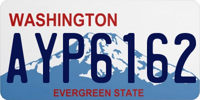 WA license plate AYP6162