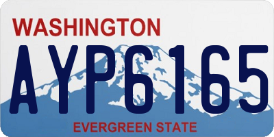 WA license plate AYP6165