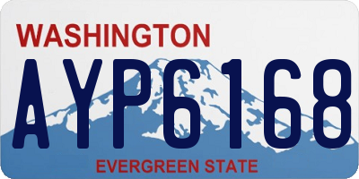 WA license plate AYP6168