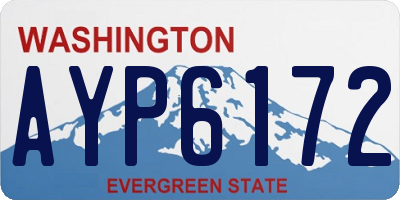 WA license plate AYP6172