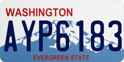 WA license plate AYP6183