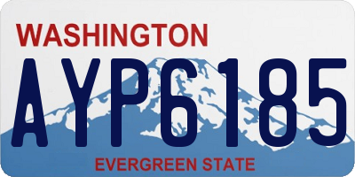 WA license plate AYP6185