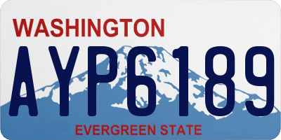 WA license plate AYP6189