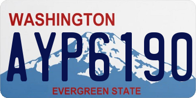 WA license plate AYP6190
