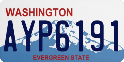 WA license plate AYP6191