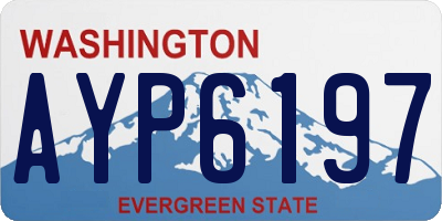 WA license plate AYP6197
