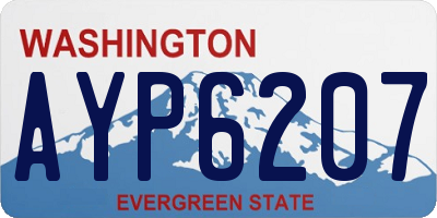 WA license plate AYP6207