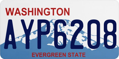 WA license plate AYP6208