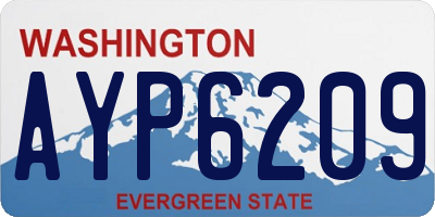 WA license plate AYP6209