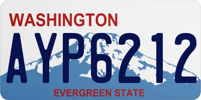 WA license plate AYP6212