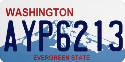 WA license plate AYP6213