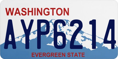 WA license plate AYP6214