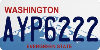 WA license plate AYP6222