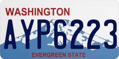 WA license plate AYP6223