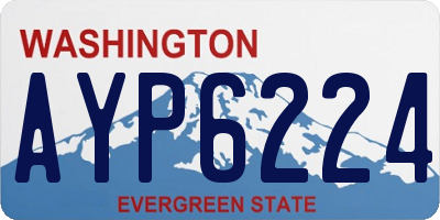 WA license plate AYP6224