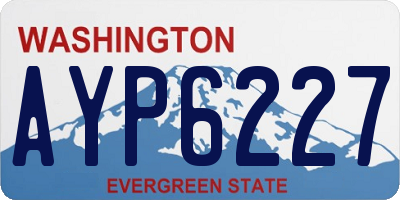 WA license plate AYP6227