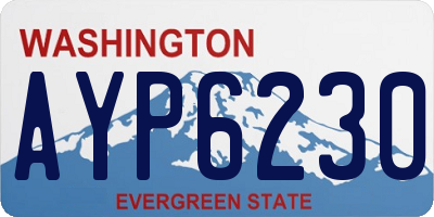 WA license plate AYP6230