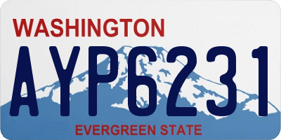 WA license plate AYP6231