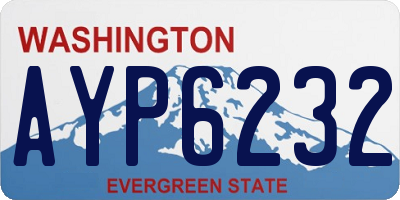 WA license plate AYP6232