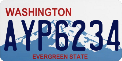 WA license plate AYP6234
