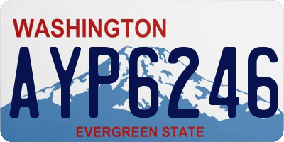 WA license plate AYP6246