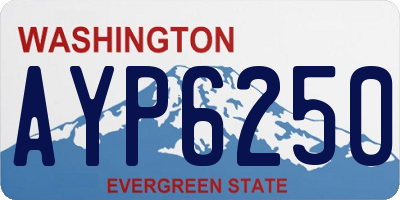 WA license plate AYP6250