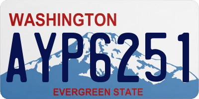 WA license plate AYP6251