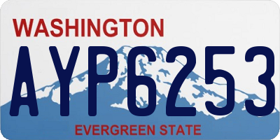 WA license plate AYP6253