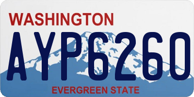 WA license plate AYP6260