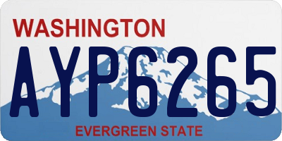 WA license plate AYP6265