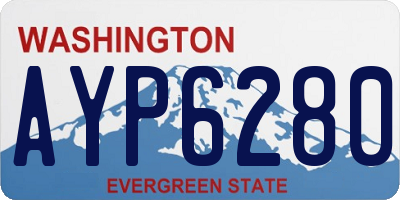 WA license plate AYP6280