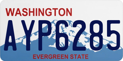 WA license plate AYP6285