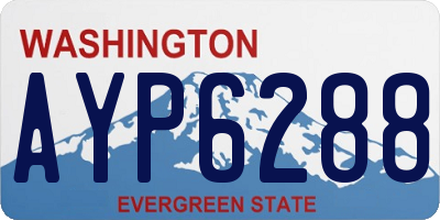WA license plate AYP6288