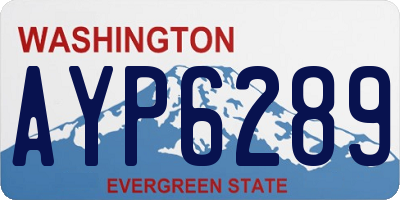 WA license plate AYP6289
