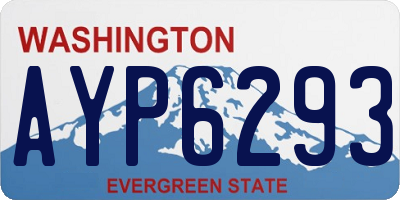 WA license plate AYP6293