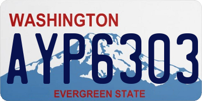 WA license plate AYP6303