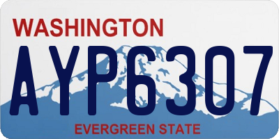 WA license plate AYP6307
