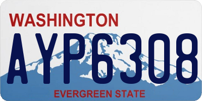 WA license plate AYP6308