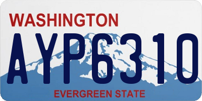 WA license plate AYP6310