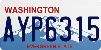 WA license plate AYP6315