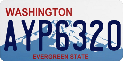 WA license plate AYP6320