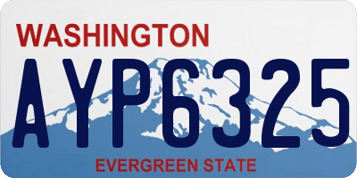 WA license plate AYP6325