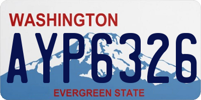WA license plate AYP6326