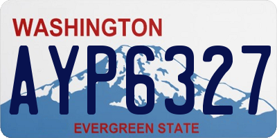WA license plate AYP6327