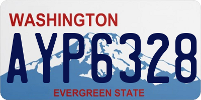 WA license plate AYP6328