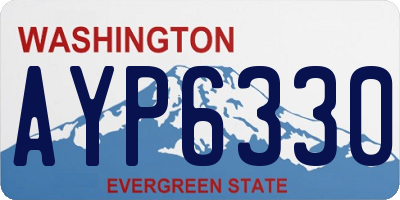 WA license plate AYP6330