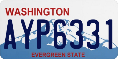 WA license plate AYP6331
