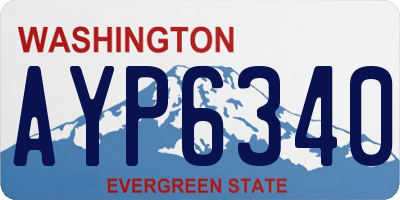 WA license plate AYP6340