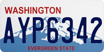 WA license plate AYP6342