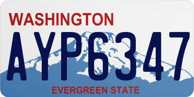 WA license plate AYP6347